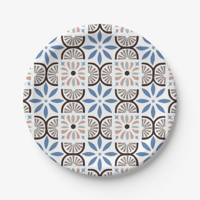 Ceramic tiles pattern paper plates (Front)