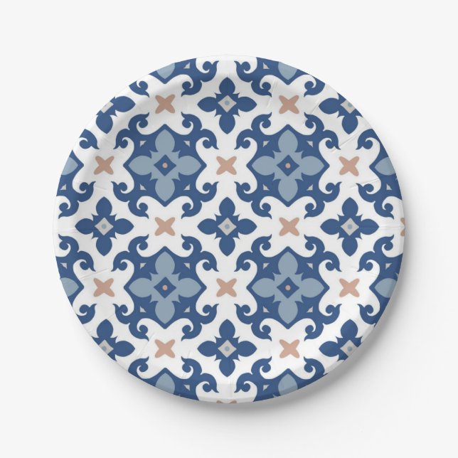 Ceramic tiles pattern paper plates (Front)