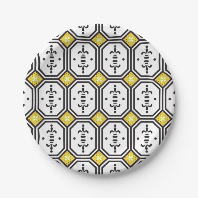 Ceramic tiles pattern paper plates (Front)