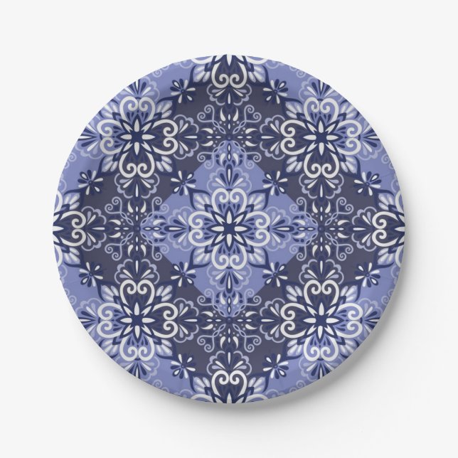 Ceramic tiles pattern paper plates (Front)