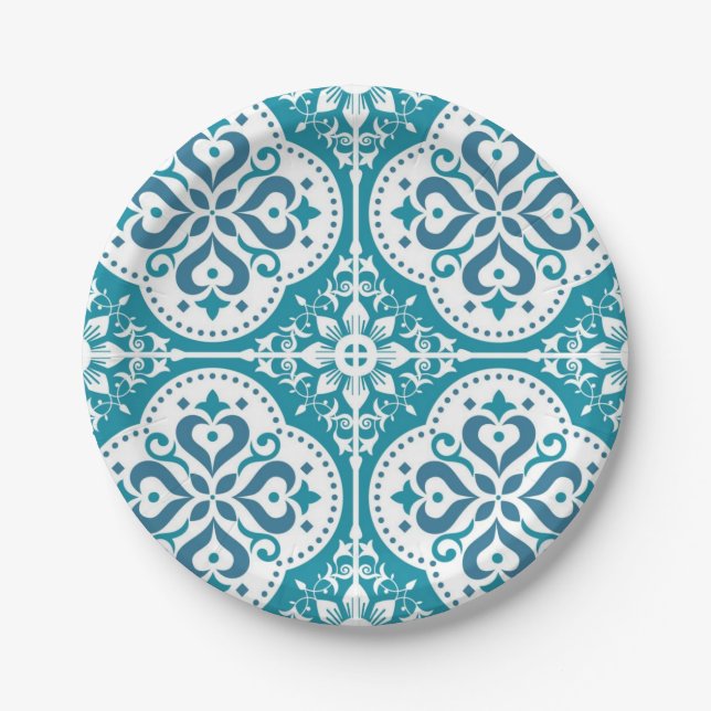 Ceramic tiles pattern paper plates (Front)