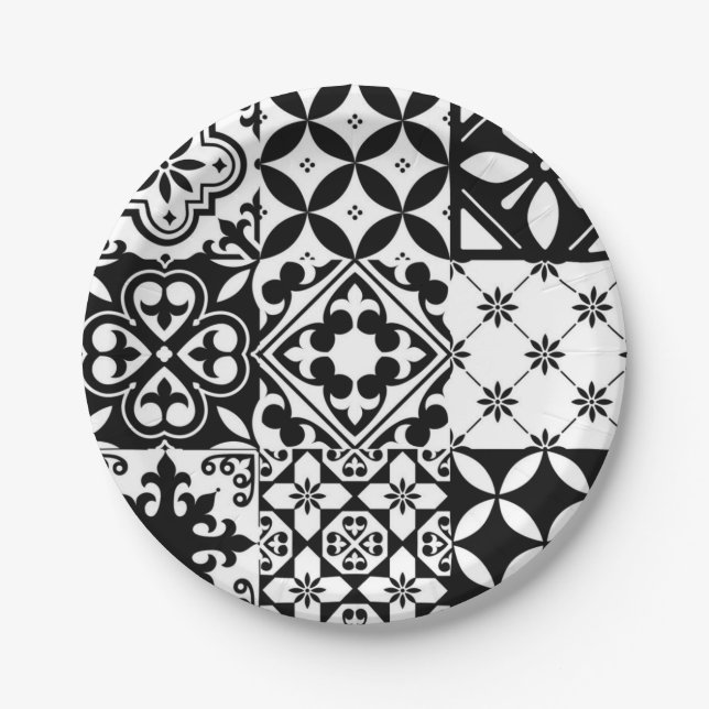 Ceramic tiles pattern paper plates (Front)