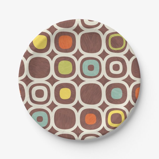 Ceramic tiles pattern paper plates (Front)