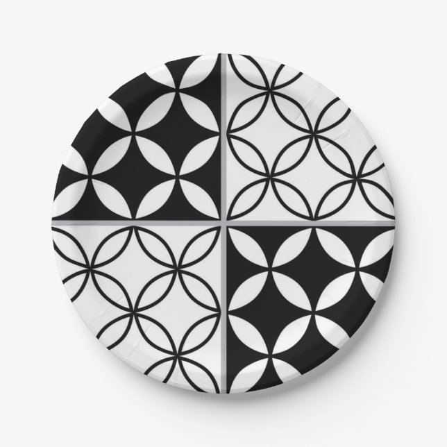 Ceramic tiles pattern paper plates (Front)