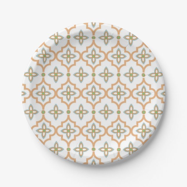 Ceramic tiles pattern paper plates (Front)