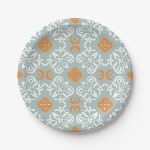 Ceramic tiles pattern paper plates