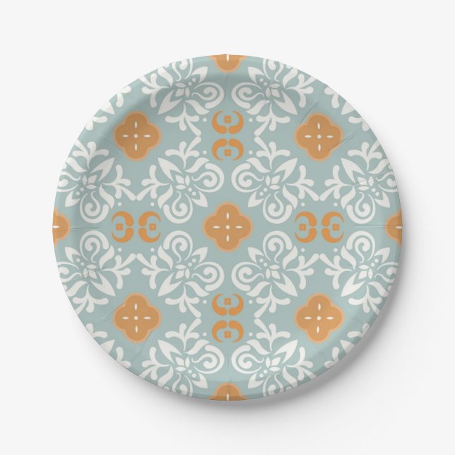 Ceramic tiles pattern paper plates (Front)
