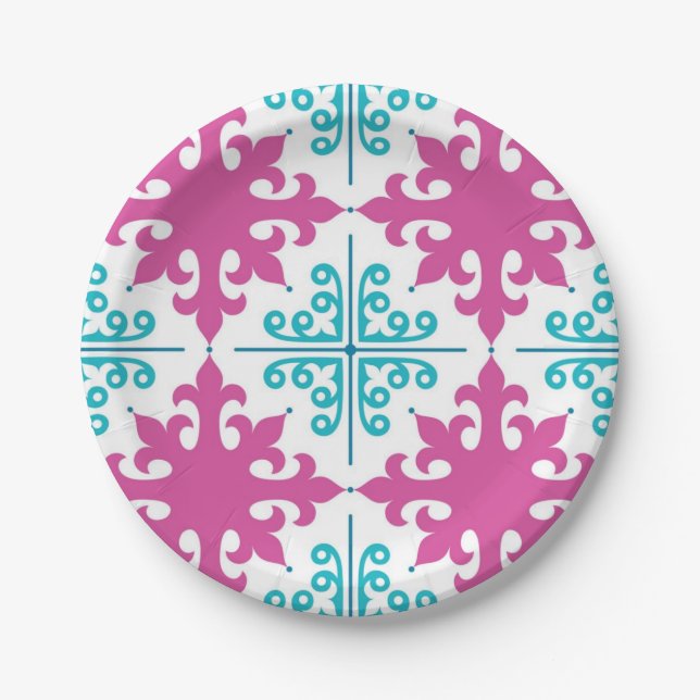 Ceramic tiles pattern paper plates (Front)