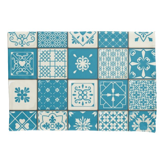 Ceramic tiles pattern pillow case (Front)