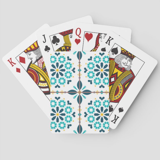 Ceramic tiles pattern poker cards (Back)