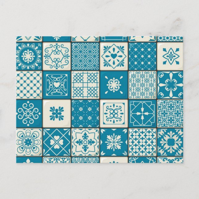 Ceramic tiles pattern postcard (Front)