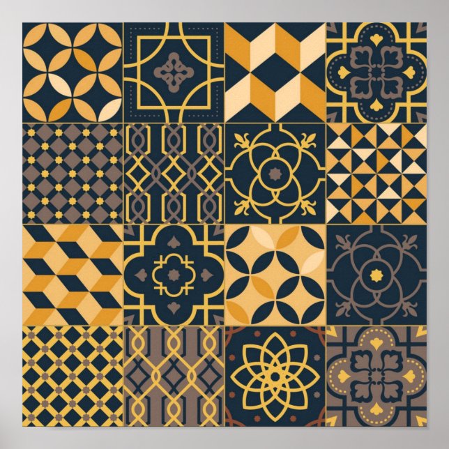 Ceramic tiles pattern poster (Front)