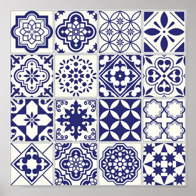 Ceramic tiles pattern poster (Front)