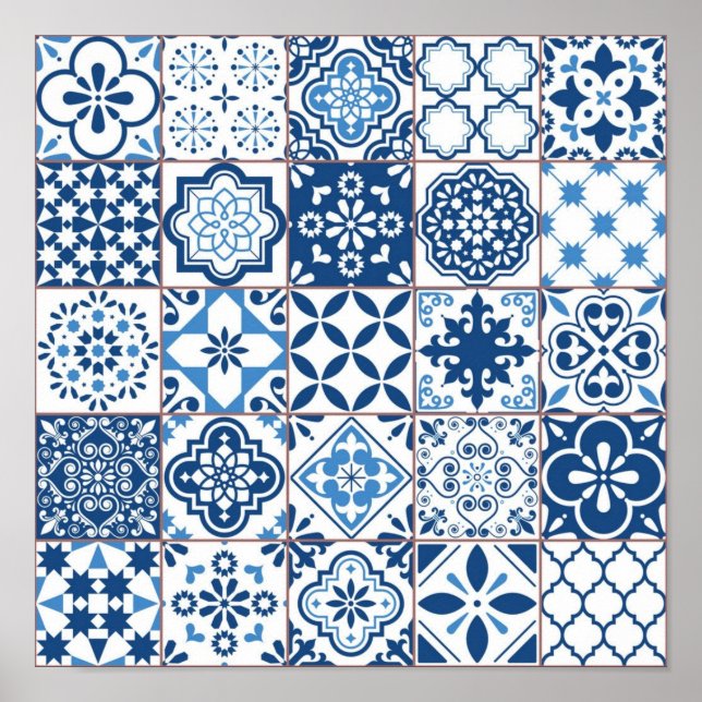 Ceramic tiles pattern poster (Front)