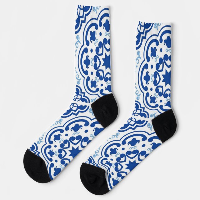 Ceramic tiles pattern socks (Left)