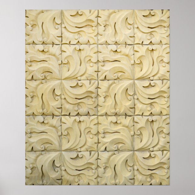 ceramic tiles pattern texture architecture stucco poster (Front)