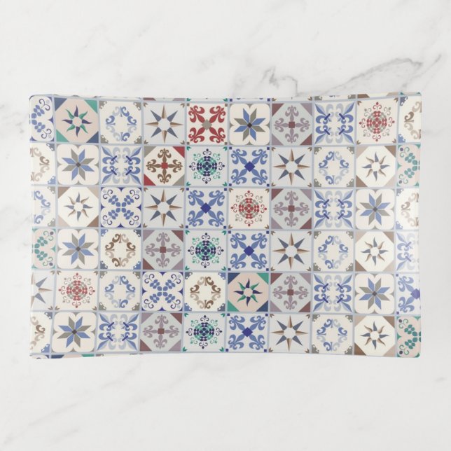 Ceramic tiles pattern trinket tray (Front)