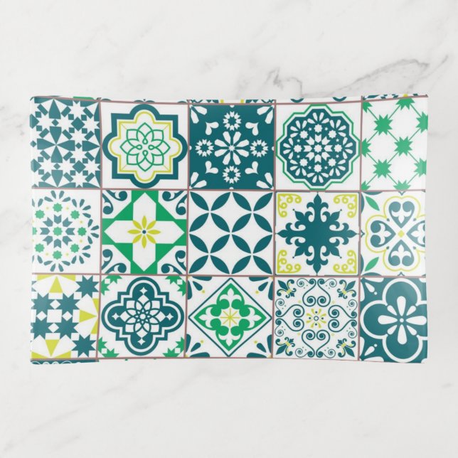 Ceramic tiles pattern trinket tray (Front)