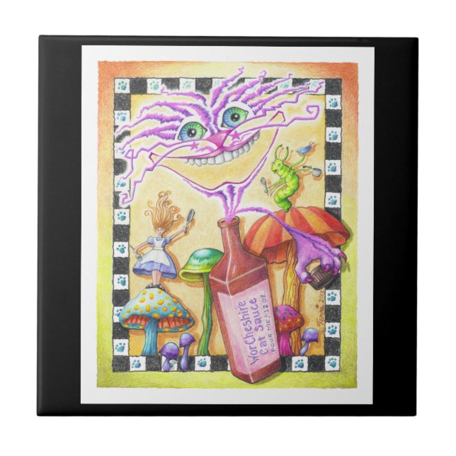 CERAMIC TILES - The WorCHESHIRE CAT (Front)