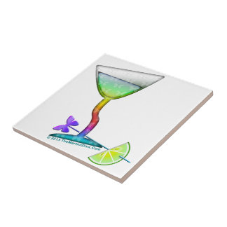CERAMIC TILES & TRIVETS - BUTTERFLY MARTINI