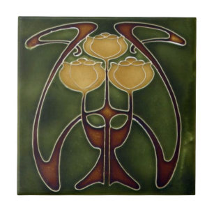 Art Nouveau Reproduction Decorative Ceramic tile 260 