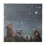 Ceramic Tiles - Woodland Animals Night Stars<br><div class="desc">Gorgeous image on a choice of two size ceramic tile.

Once you have your order please leave your feedback & pic's in situ on my page you bought it from,  thanks</div>