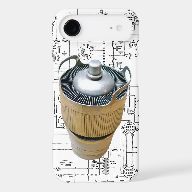 Ceramic Transmitting Tube Schematic Case-Mate iPhone Case (Back)