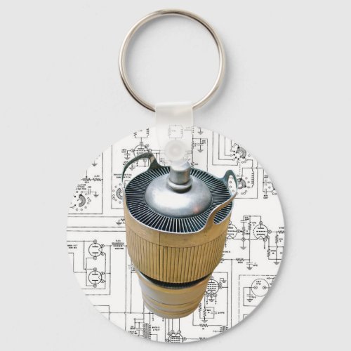 Ceramic Transmitting Tube Schematic Keychain