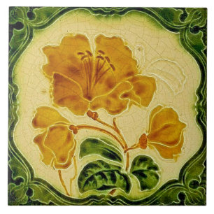 Ceramic Wall tile fireplace art nouveau style