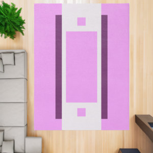 Ceramic White Pink Plum Purple Rug