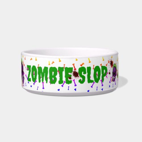 Ceramic Zombie Slop Pet Bowl