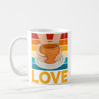 Ceramics Artist - Love Pottery Retro Clay Pottery Coffee Mug