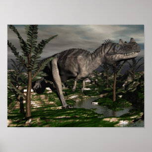 Ceratosaurus dinosaur - 3D render Poster