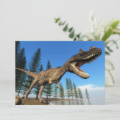 Ceratosaurus dinosaur at the shoreline - 3D render (Standing Front)