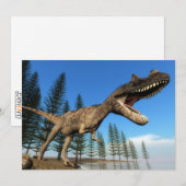 Ceratosaurus dinosaur at the shoreline - 3D render (Front/Back)