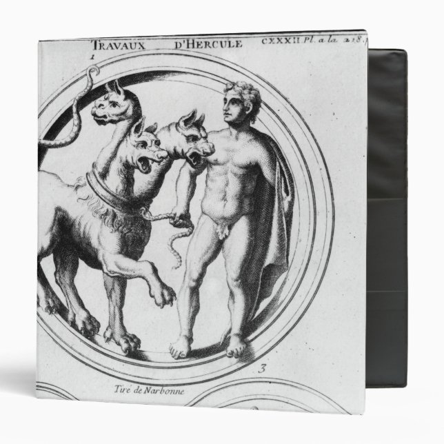 Cerberus Tamed by Hercules 3 Ring Binder (Front/Inside)