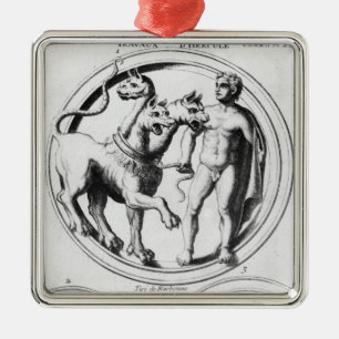 Cerberus Tamed by Hercules Metal Ornament