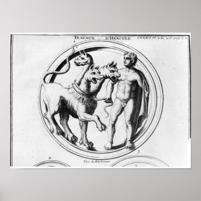 Cerberus Tamed by Hercules Poster (Front)