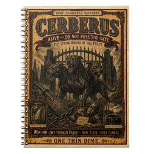 Cerberus, Vintage Circus Monster Notebook