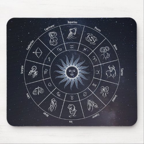 cercle astrologique mouse pad