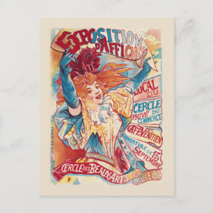 Cercle des Beaux-Arts de Liège Vintage Poster 1895 Postcard