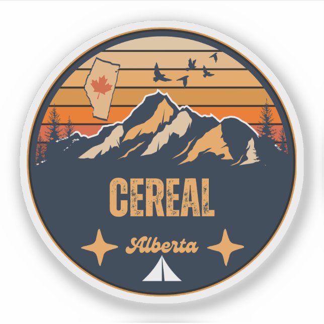 Cereal, Alberta Sticker (Front)