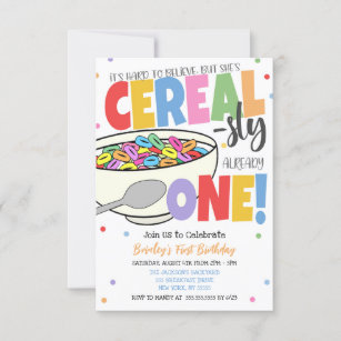 Cereal Birthday Party Invitation