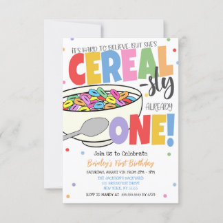 Cereal Birthday Party Invitation