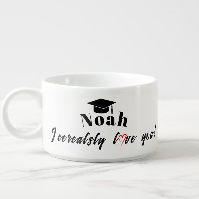 Cereal Bowl Grad Gift - Funny Pun Graduation (Right)