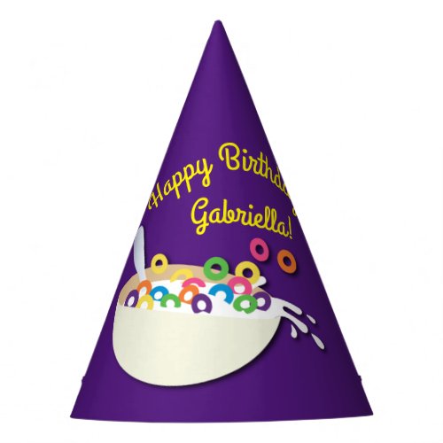 Cereal Bowl Kids Sleepover Birthday Party Cute Party Hat