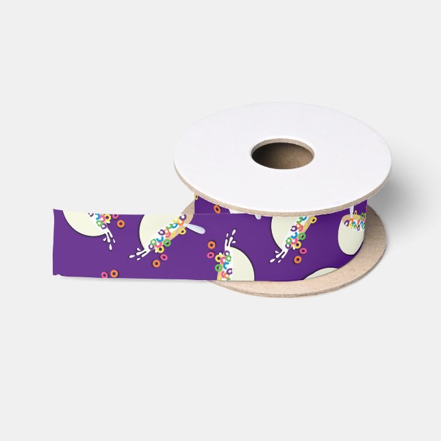 Cereal Bowl Kids Sleepover Birthday Party Cute Satin Ribbon (Spool)