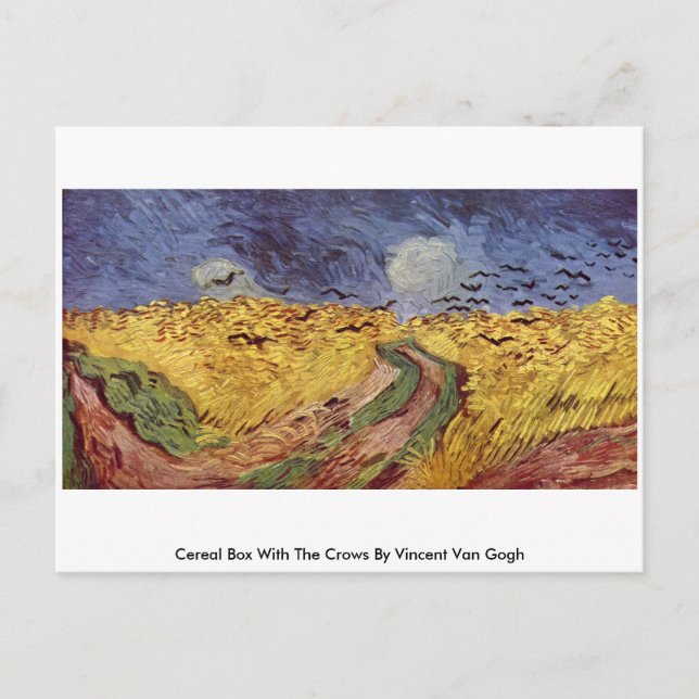 Cereal Box With The Crows By Vincent Van Gogh Postcard (Front)