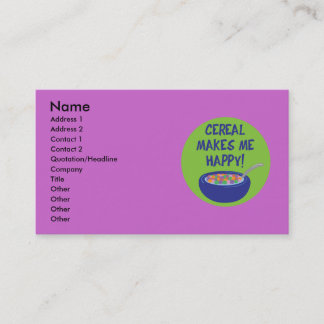 Cereal Business Cards