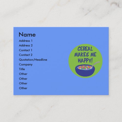 Cereal Business Cards